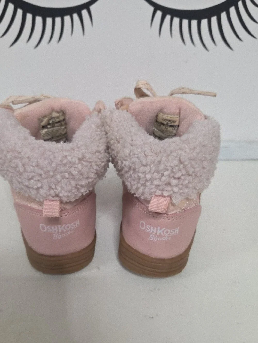 OshKosh B'gosh Pink Quilted Faux-Fur High-Top Kids Boots